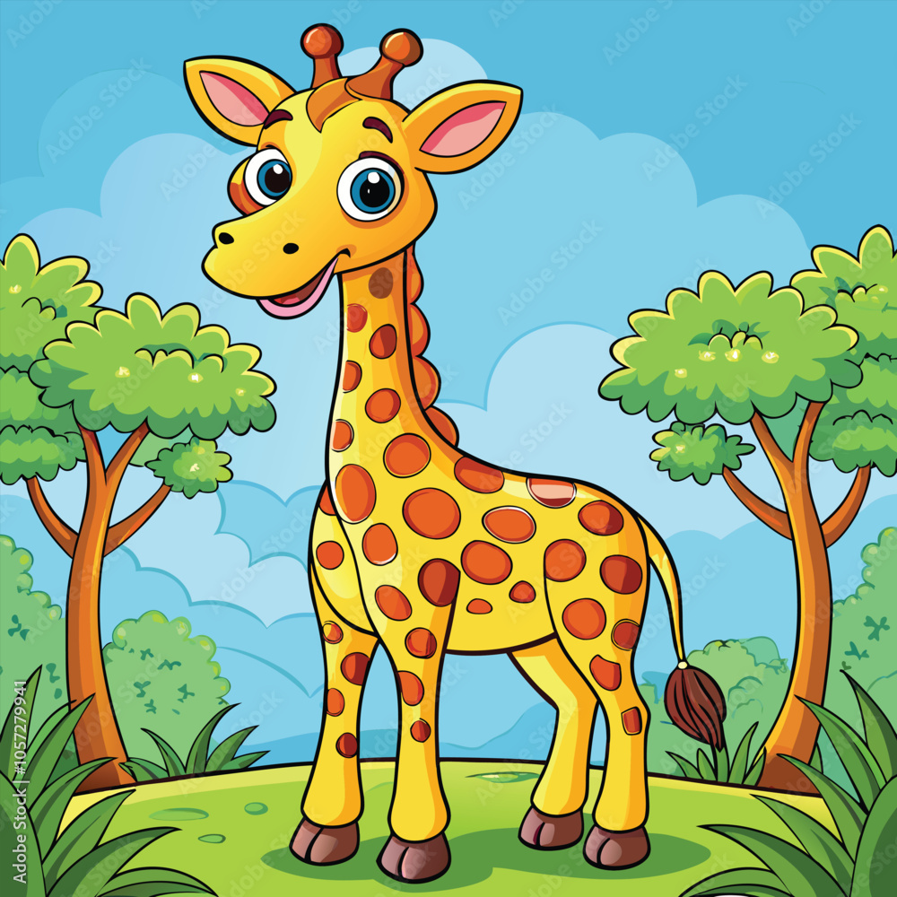 Fototapeta premium giraffe vector illustration