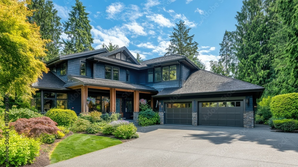 Beautiful Exterior View of a Large House Beautiful Exterior View of a Large House