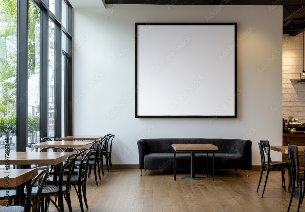 Cafe Interior Mockup. Cafe Interior Mockup.