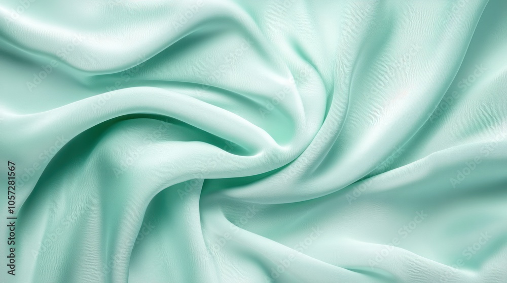 Obraz premium Uniform soft mint green background, solid matte, monotone style