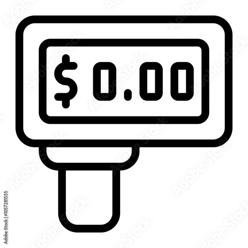 Taxi Meter Line Icon