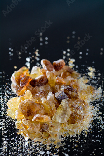Εκτύπωση καμβά Concept photo of brown sugar rock candy