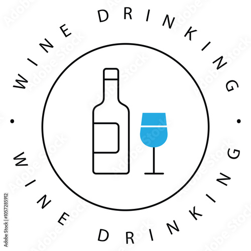 Wine Bottle Alcohol-Free Icon Design
