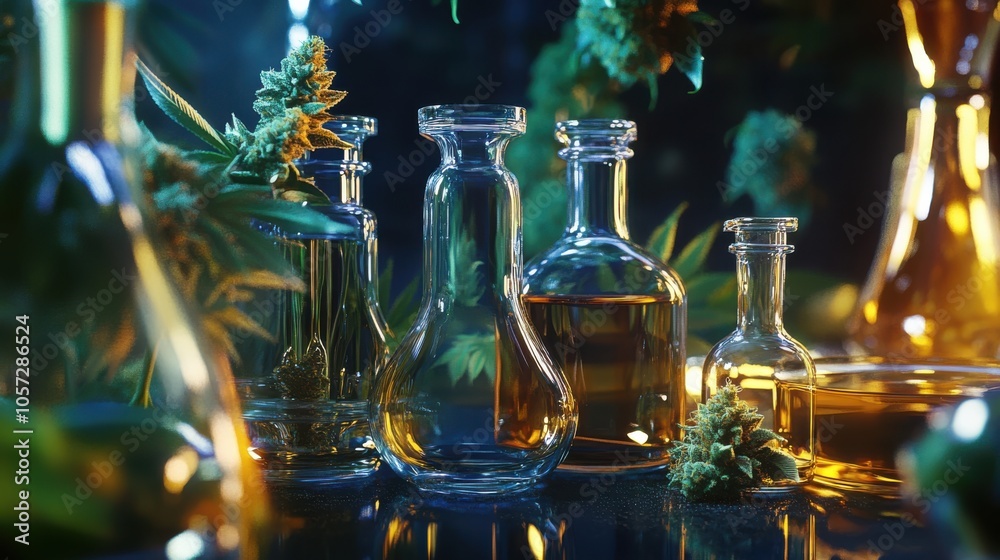 Realistic close-up of cannabis equipment on a plain background, featuring naturalistic lighting Realistic close-up of cannabis equipment on a plain background, featuring naturalistic lighting