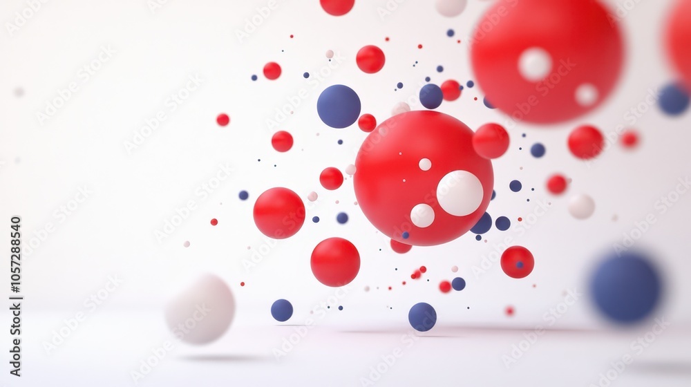 Red, White, Blue Sphere Rain Red, White, Blue Sphere Rain
