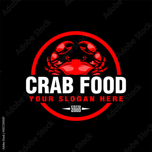 crab food seafood logo vector illustration suitable for business restaurant seafood 