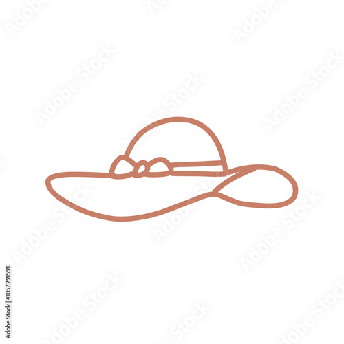 hat cap vector outline doodle