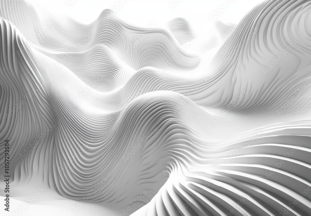Abstract White Waves. Abstract White Waves.