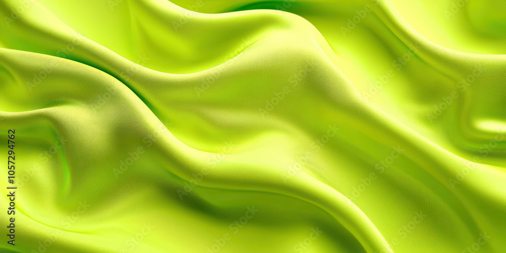 A green fabric with a wave pattern A green fabric with a wave pattern