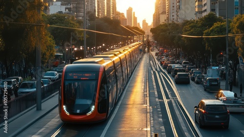 Automated public transport system Promote environmentally friendly mass transit systems and sustainable transport solutions in South America. photo