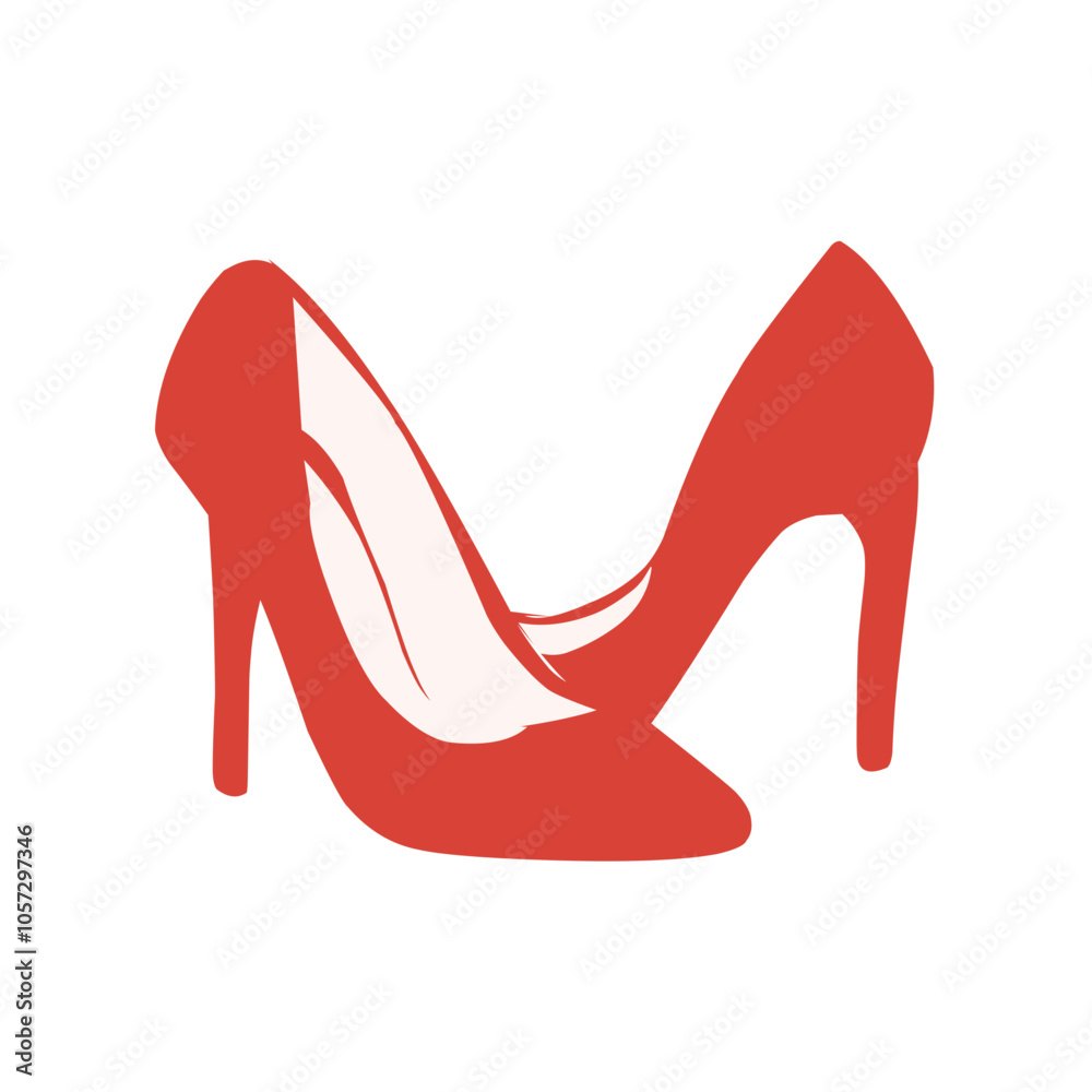 Woman high heels illustration icon Woman high heels illustration icon