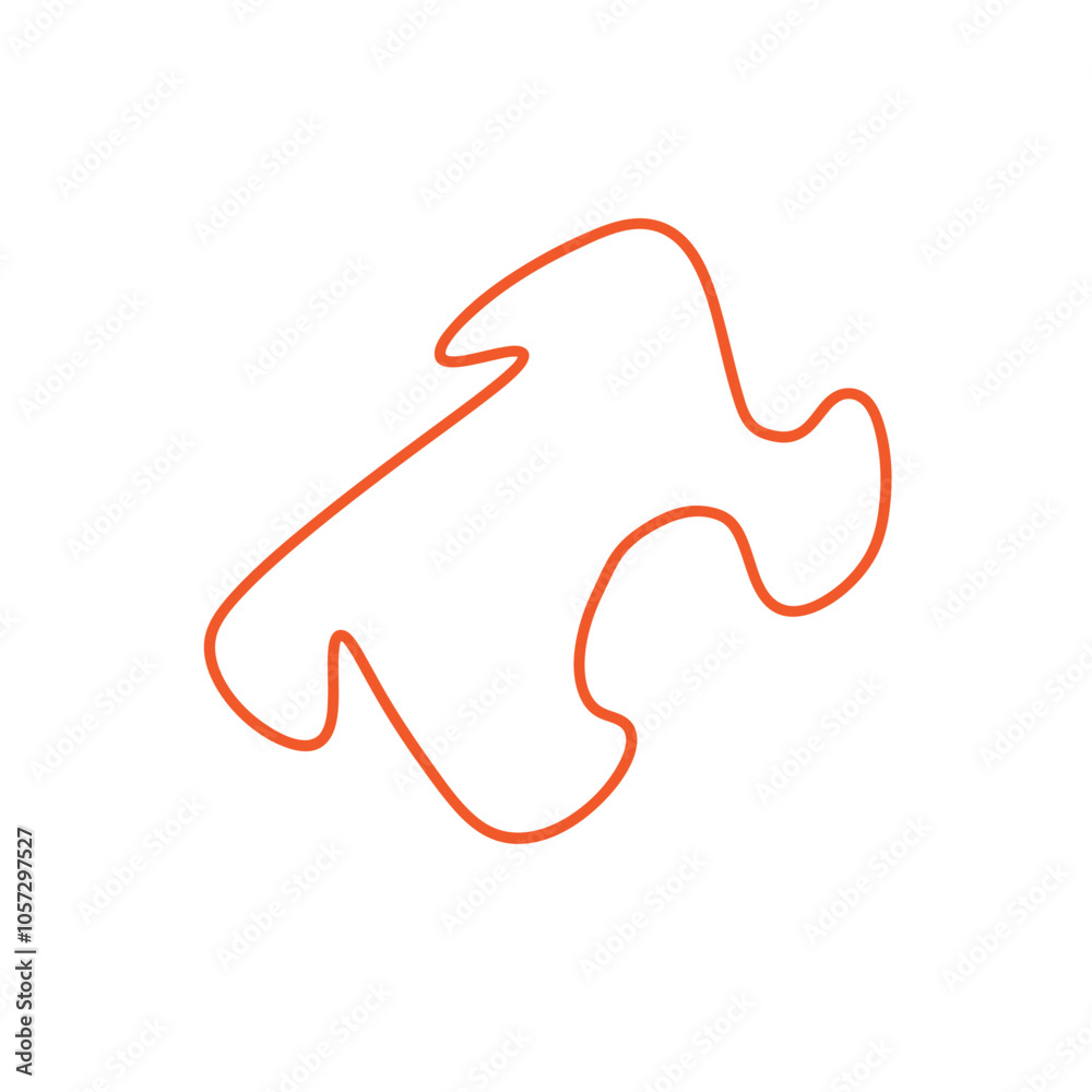 Abstract shape hand drawn , vector illustration Abstract shape hand drawn , vector illustration
