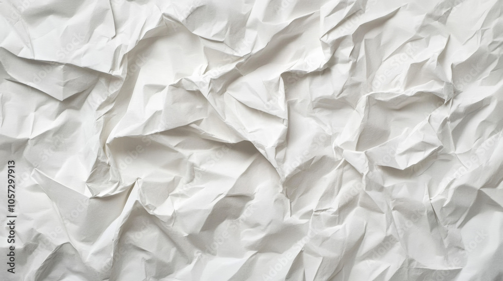 Fototapeta premium Textured Crumpled white Paper Background
