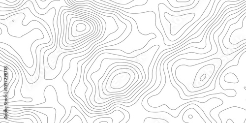 Topographic map background geographic line map with elevation assignments. Modern design with White background with topographic wavy pattern design.paper texture Imitation of a geographical map shades