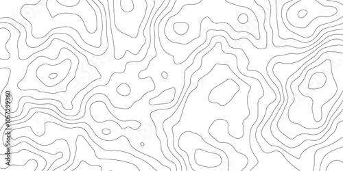 Topographic map background geographic line map with elevation assignments. Modern design with White background with topographic wavy pattern design.paper texture Imitation of a geographical map shades