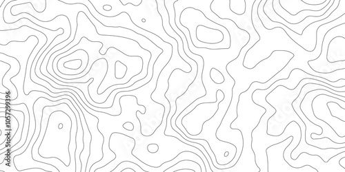 Topographic map background geographic line map with elevation assignments. Modern design with White background with topographic wavy pattern design.paper texture Imitation of a geographical map shades