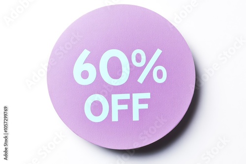 60 OFF Sale Discount Banner Discount offer price tag