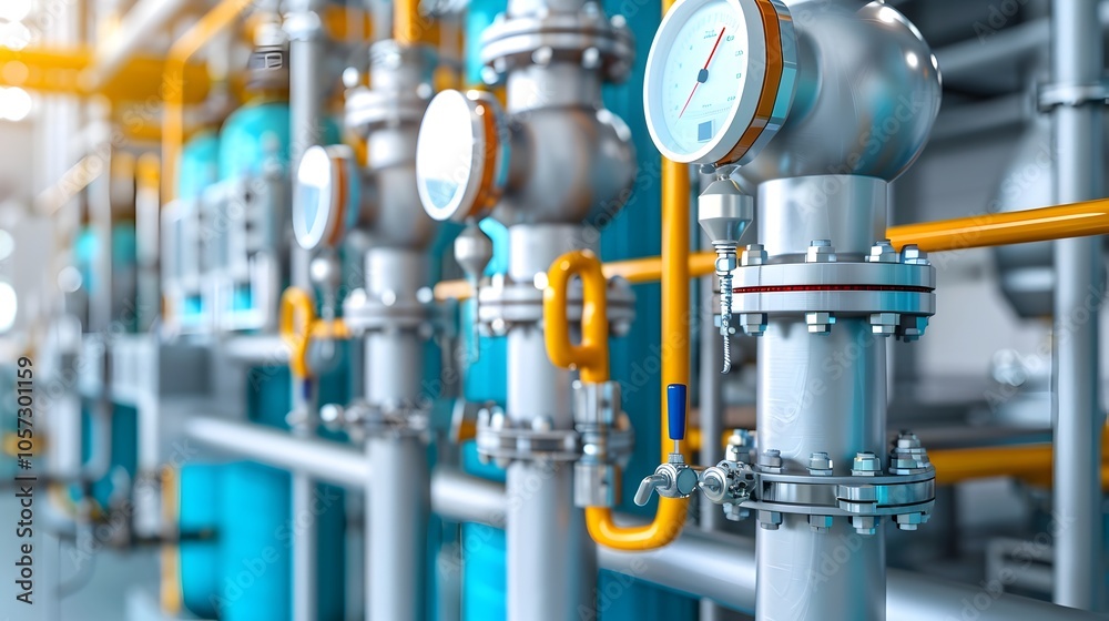 Detailed view of a state of the art hydrogen production facility Detailed view of a state of the art hydrogen production facility