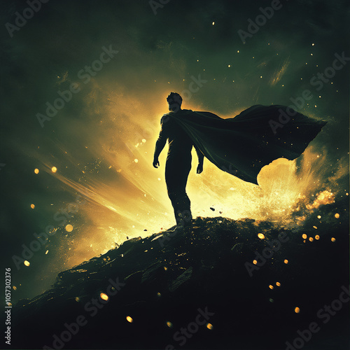 A superhero conceptual poster art. 
