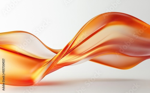 Abstract background with smooth auburn and sterling waves on a light white surface, elegant 3D rendering