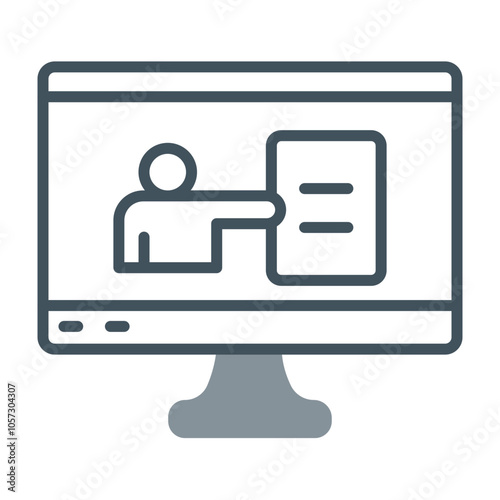 Online Presentation Icon Design