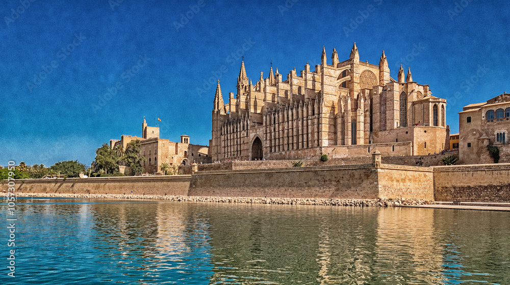 Cathedral of Santa María of Palma de Mallorca, La Seu, 14th-16th Century Gothic Style, Palma de Mallorca, Mallorca, Islas Baleares, Spain, Europe Cathedral of Santa María of Palma de Mallorca, La Seu, 14th-16th Century Gothic Style, Palma de Mallorca, Mallorca, Islas Baleares, Spain, Europe