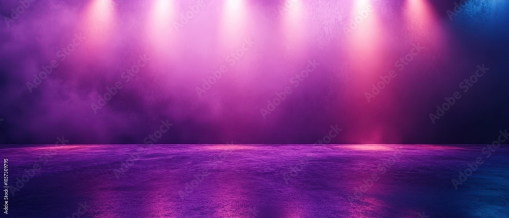 Fototapeta premium dark violet studio background banner, gradient wall backdrop