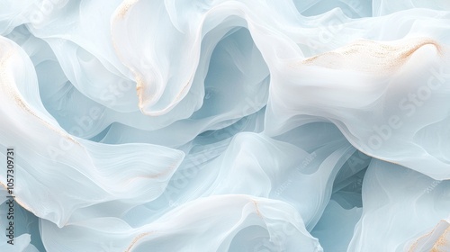 Soft ethereal textures captivating light blue drapery for elegant design and decor inspiration