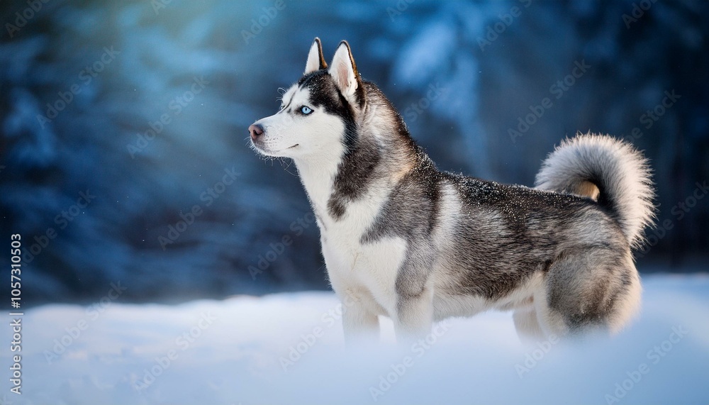 Siberian Husky in Snow Siberian Husky in Snow