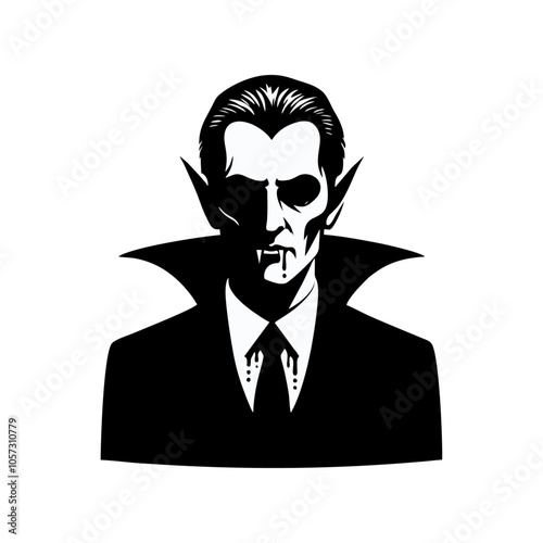 vampire dracula logo icon design illustration