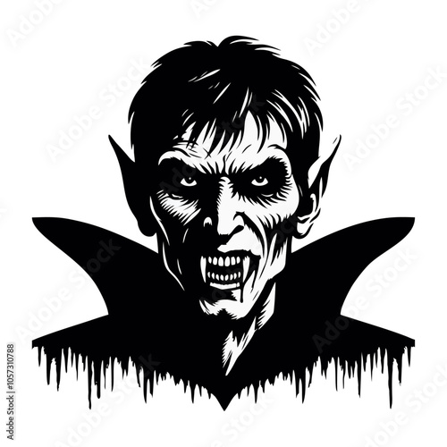 vampire dracula logo icon design illustration