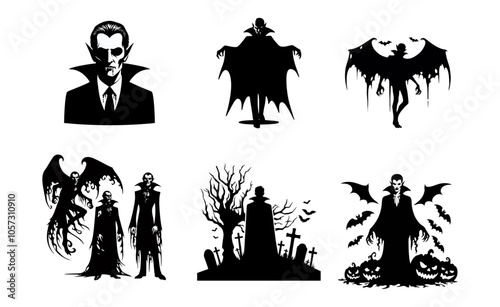 vampire dracula logo icon design illustration