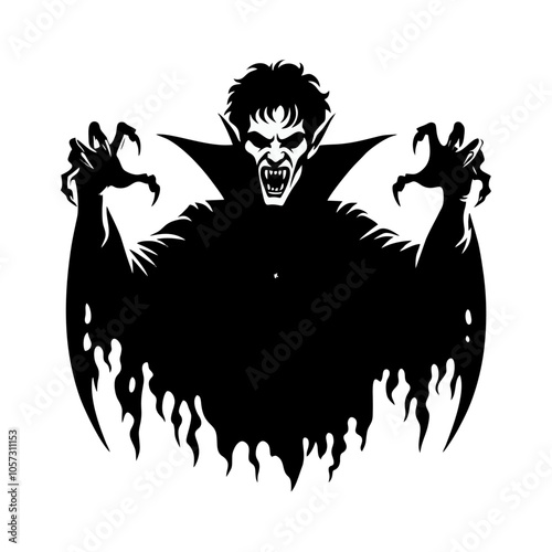 vampire dracula logo icon design illustration