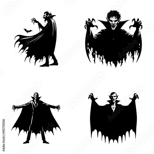 vampire dracula logo icon design illustration