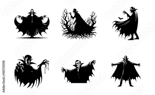 vampire dracula logo icon design illustration