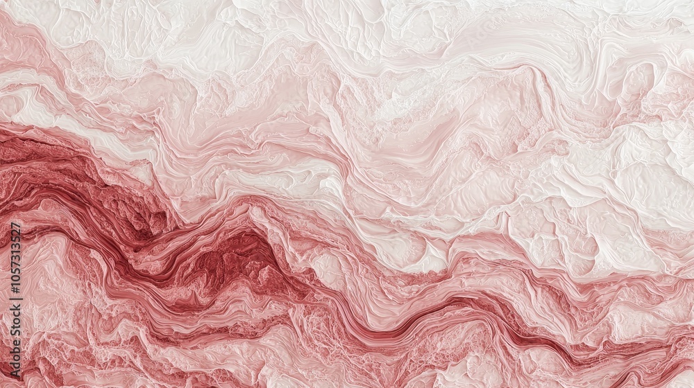 Fototapeta premium Fluid abstract art in earthy tones a captivating blend of soft reds and creams creating a serene visual experience