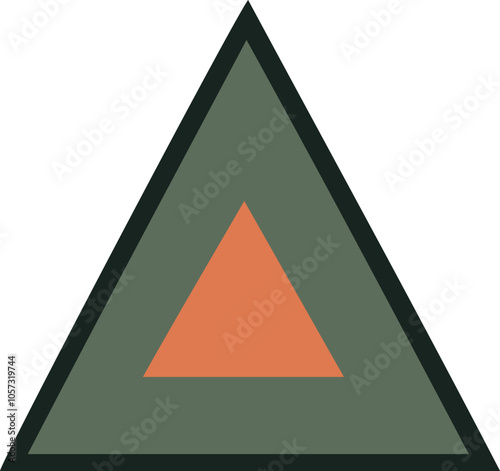 Minimalist Geometric Triangle Illustration with Earthy Tones – Abstract Modern Art for Home Decor, Wall Art