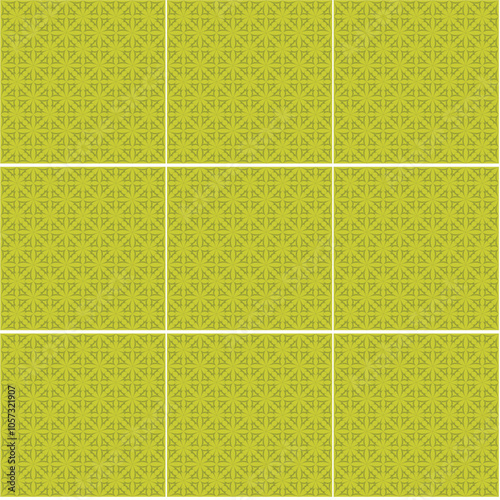 Seamless tiled vector pattern with floral elements in Mediterranean style.