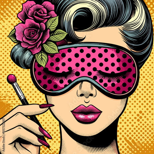 Sleep mask, pop art 
