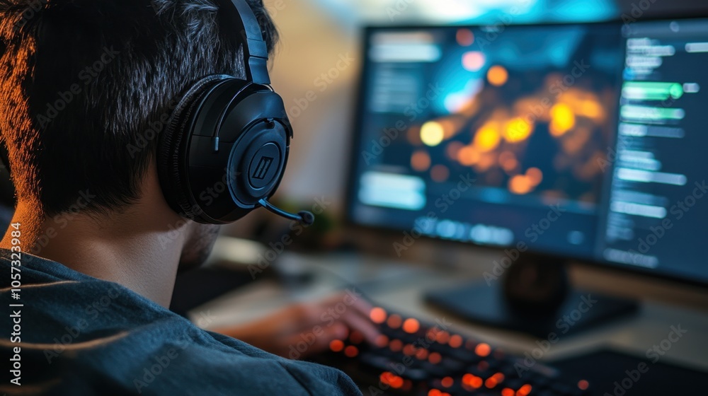 A professional working on web development with Creative Cloud software, showcasing a sleek and modern workspace that promotes efficiency and creativity. A professional working on web development with Creative Cloud software, showcasing a sleek and modern workspace that promotes efficiency and creativity.