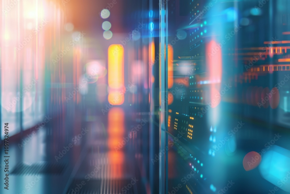 Server room, Data Center. Big Data Storage. cloud computing technology. Neural network ai generated art Server room, Data Center. Big Data Storage. cloud computing technology. Neural network ai generated art