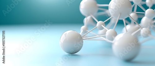 Fototapeta Naklejka Na Ścianę i Meble -  Intricate 3D geometric structure visualizing digital connections information networks and futuristic technology  Abstract and minimalist design with interconnected lines dots