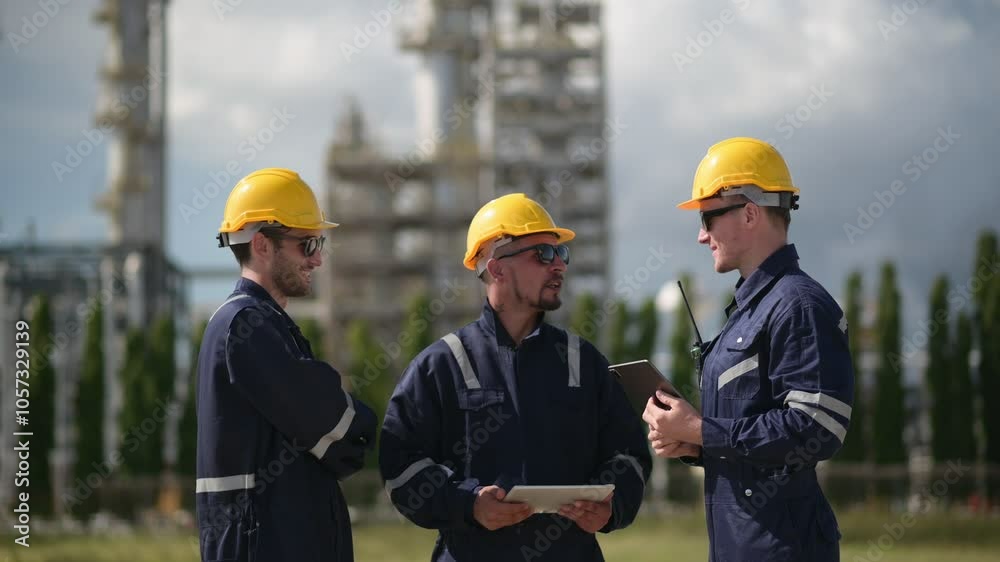Refinery industry, engineer working in industrial production, oil and gas refinery plant industry factory, Petrochemical plant Refinery industry, engineer working in industrial production, oil and gas refinery plant industry factory, Petrochemical plant