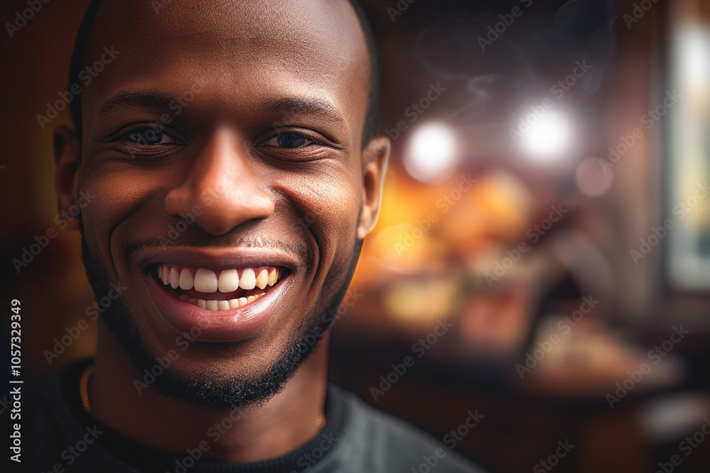 Illustration of a man smiling to highlight the importance of dental care. Dental health plan. Smoker Illustration of a man smiling to highlight the importance of dental care. Dental health plan. Smoker