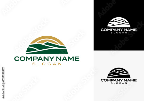 Mountain icon Logo Template Vector illustration design.