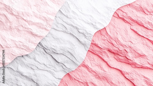 Exploring textured waves a harmonious blend of pink and white layers for creative design inspiration