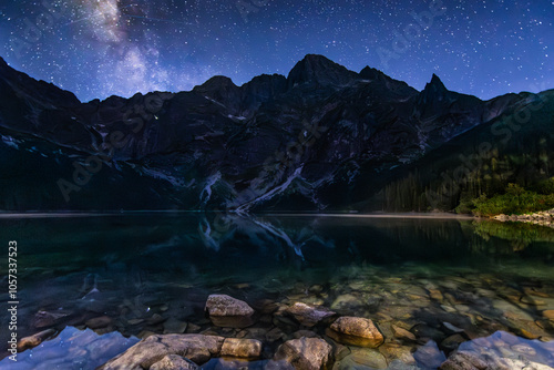 Milky Way over Tatra Mountains and Morskie Oko