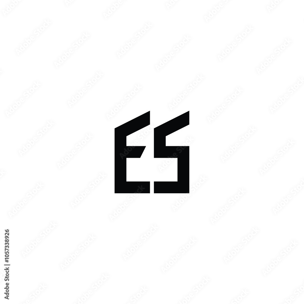 ES monogram logo design letter text name symbol monochrome logotype alphabet character simple logo ES monogram logo design letter text name symbol monochrome logotype alphabet character simple logo