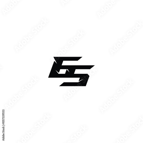 ES monogram logo design letter text name symbol monochrome logotype alphabet character simple logo