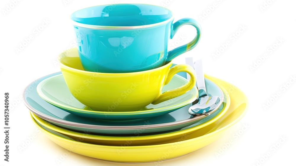 A Tableware on a White Background Image - a clean and inviting visual. The tableware on a white background image presents a neat and appealing scene, making it suitable for various dining or display s A Tableware on a White Background Image - a clean and inviting visual. The tableware on a white background image presents a neat and appealing scene, making it suitable for various dining or display s